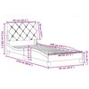vidaXL Bedframe zonder matras 80x200 cm stof donkergrijs