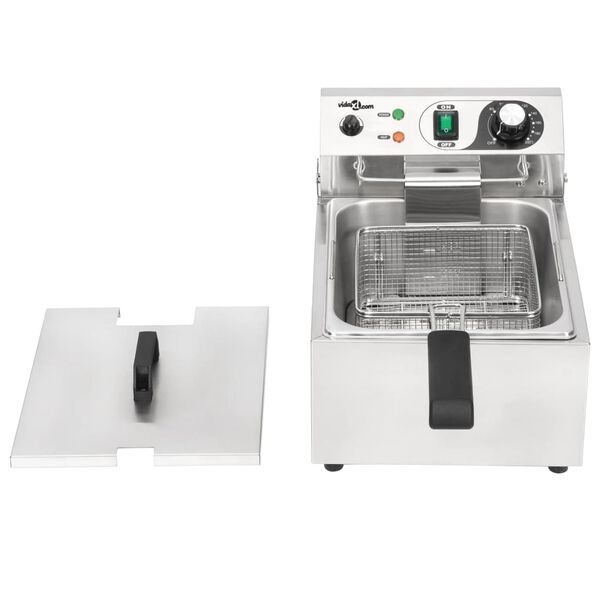 vidaXL Elektrische friteuse 3000 W 10 L roestvrij staal