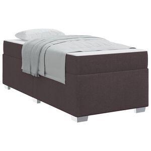 vidaXL Bedframe met matras Donkerbruin 90 x 190 cm Stof