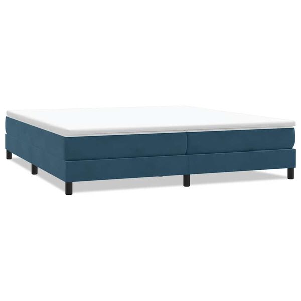 vidaXL Boxspring zonder matras fluweel donkerblauw 200x210 cm