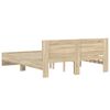 vidaXL Bedframe met hoofdeinde Sonoma 152 x 203 cm Bewerkt hout