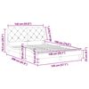 vidaXL Bedframe zonder matras 140x190 cm fluweel donkergroen