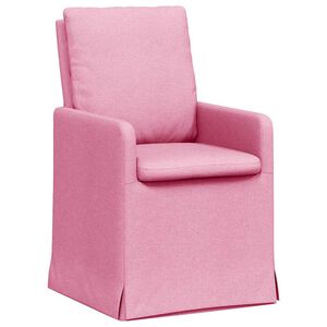vidaXL Eettafelstoelen 2 st Stof Roze 57 x 67 x 98 cm