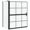 vidaXL Bad Douchescreen Zwart en transparant 100 x 68 x 128 cm