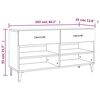 vidaXL Schoenenkast 102x35x55 cm bewerkt hout bruin eikenkleur