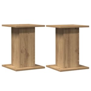 vidaXL Speakerstandaards 2 st 30x30x40 cm hout artisanaal eikenkleurig