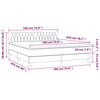 vidaXL Boxspring met matras en LED fluweel zwart 180x200 cm