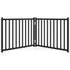 vidaXL Hondenhek inklapbaar 2 panelen 160 cm massief vurenhout zwart