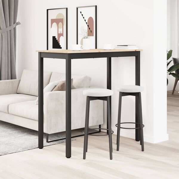 vidaXL Bartafel Naturel 110 x 55 x 105 cm Massief grenenhout