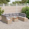 vidaXL Tuinbankenset met kussen 5 pcs Beige en Licht Grijs Polyrattan