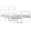 vidaXL Bedframe met hoofd- en voeteneinde metaal wit 120x200 cm