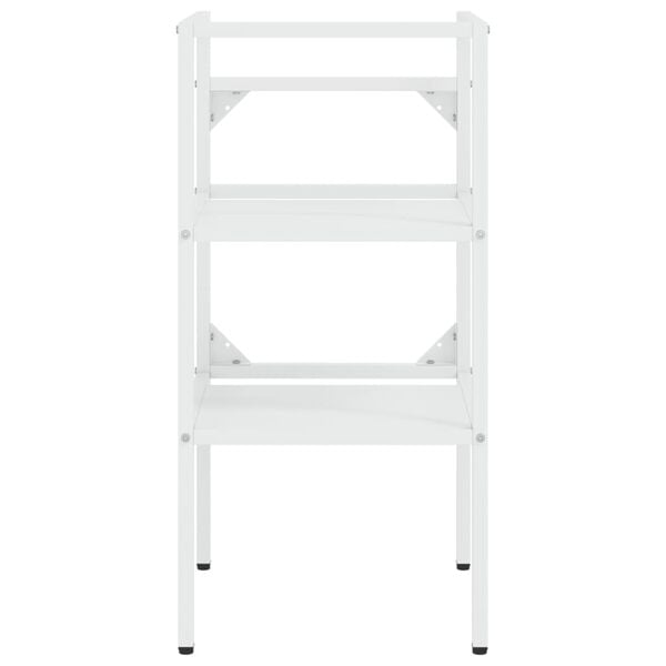 vidaXL Wastafelframe met inbouwwastafel ijzer wit