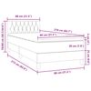 vidaXL Boxspring met matras en LED fluweel donkergrijs 80x210 cm