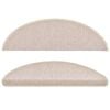 vidaXL Trapmatten 10 st 56x17x3 cm Taupe Halfrond