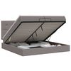 vidaXL Ottoman bed met matras met hoofdeinde Taupe 200 x 200 cm Stof