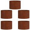 vidaXL Plantenring 5 st Roestig 30 x 30 x 20 cm weervast staal