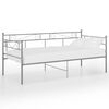 vidaXL Slaapbank metaal grijs 90x200 cm