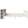 vidaXL Bed met boekenkast zonder matras grenenhout wit 200x200 cm