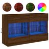 vidaXL Tv-wandmeubel met LED 98,5x30x60,5 cm bruin eikenkleur