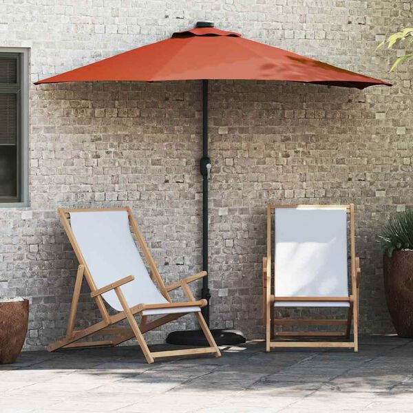 vidaXL Tuinparasol Terracotta 294 x 150 x 223 cm Polyester en staal