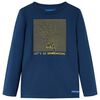 Kindershirt met lange mouwen 128 marineblauw