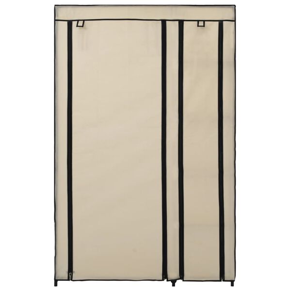 vidaXL Kledingkasten opvouwbaar 2 st 110x45x175 cm stof crème