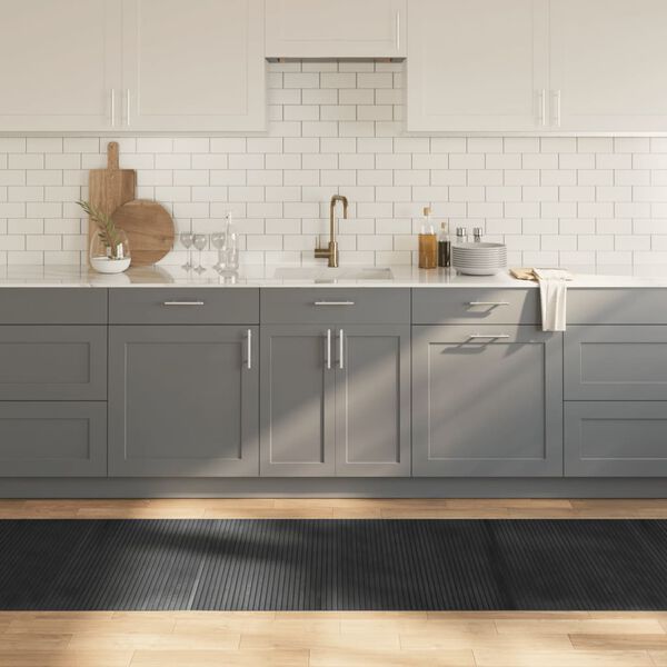 vidaXL Vloerkleed rechthoekig 80x400 cm bamboe grijs