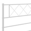 vidaXL Bedframe met hoofdbord metaal wit 100x190 cm