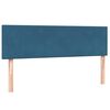 vidaXL Boxspring met matras fluweel donkerblauw 140x220 cm