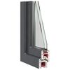 Kelderraam RISOR Antraciet 50 x 50 cm PVC en glas