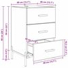vidaXL Nachtkastje met lade Oudhout 40 x 40 x 66 cm Bewerkt hout