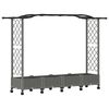 vidaXL Verhoogd Bed met Trellis en Dak Lichtgrijs 207 x 40 x 129 cm PP