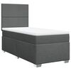 vidaXL Boxspring met matras stof donkergrijs 90x190 cm