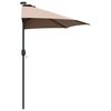vidaXL Tuinparasol Taupe 294 x 150 x 223 cm Stof