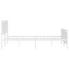 vidaXL Bedframe met hoofd- en voeteneinde metaal wit 183x213 cm