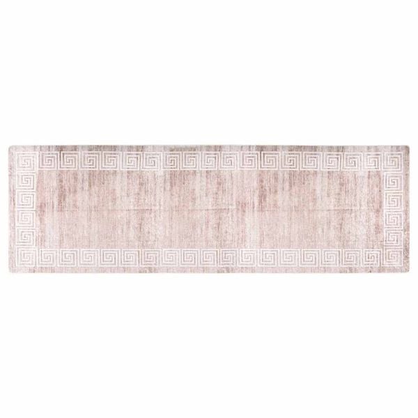 vidaXL Vloerkleed wasbaar 80x300 cm beige