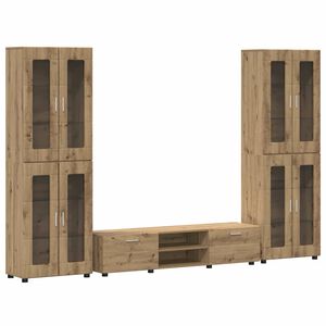 vidaXL Tv-meubelset FLORIN 3 st Artisan Eiken Bewerkt hout