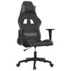 vidaXL Gamestoel stof zwart en taupe