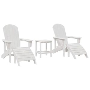 vidaXL Tuin Lounge Meubels 3 pcs Wit 38 x 38 x 46cm Kunststof