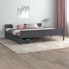 vidaXL Bedframe met 2 lades massief grenenhout donkergrijs 200x200 cm