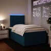 vidaXL Boxspring met matras fluweel blauw 120x200 cm