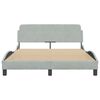 vidaXL Bedframe "Dover" 140x190 cm fluweel lichtgrijs