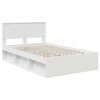 vidaXL Bedframe met hoofdeinde Wit 120 x 190 cm Bewerkt hout