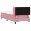 vidaXL Boxspringbed met matras met hoofdeinde Roze 90 x 190 cm Fluweel