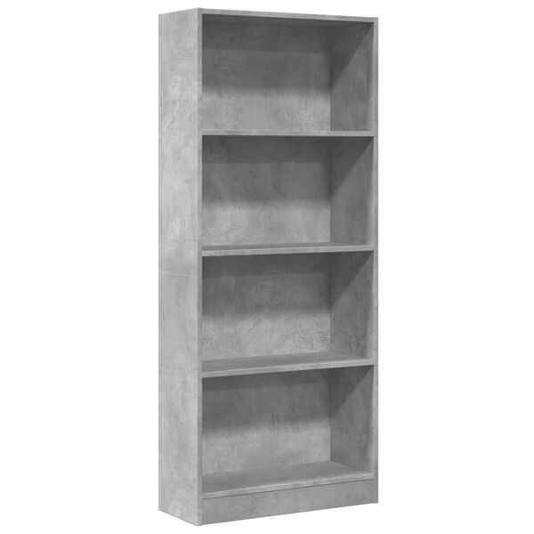vidaXL Boekenkast 60x24x143 cm bewerkt hout betongrijs