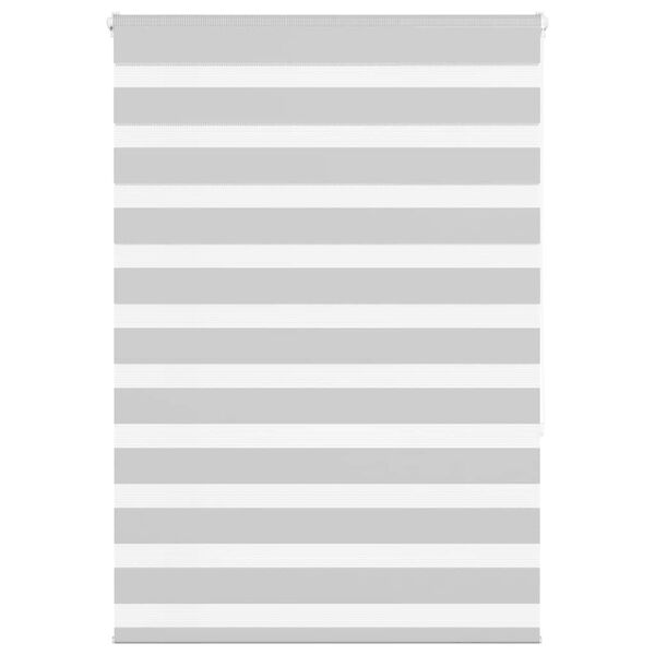 vidaXL Zebra rolgordijn 110x150 cm stofbreedte 105,9 cm lichtgrijs