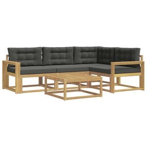 vidaXL Buiten bankenset 5 pcs Wit en antracietkleurig 79 x 79 x 37 cm