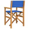 vidaXL Regisseursstoelen inklapbaar 2 st massief teakhout blauw