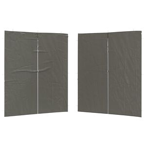 vidaXL Party Tent Zijwand 2 st 200 x 195 cm Antraciet PE en staal