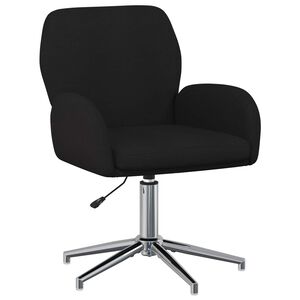 vidaXL Draaischrijfstoel 54 x 58 x 90 cm Zwart Stof